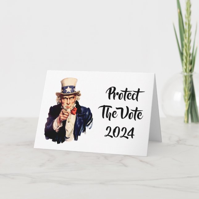 Skydda röstkortet 2024 kort (Framsida)