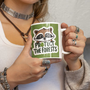Skydda skogarna Raccoon Mugg