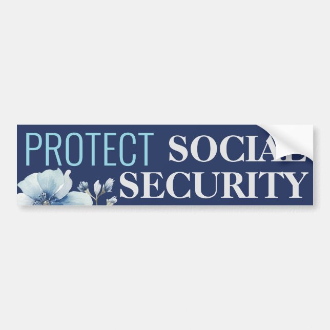 Skydda Social säkerhets antidumpningsturism Bildekal (Framsidan)