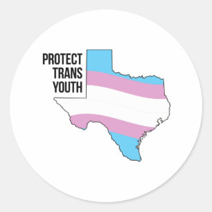 Skydda Texas Trans Ungdom Runt Klistermärke