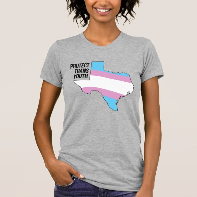 Skydda Texas Trans Ungdom T Shirt (Framsida)