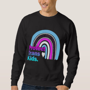 Skydda Trans Kid-Pridet Lgbt Rainbow Lång Ärmad Tröja