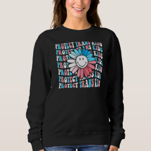 Skydda Trans Kids Daisy Flower Smile Ansikte T Shirt