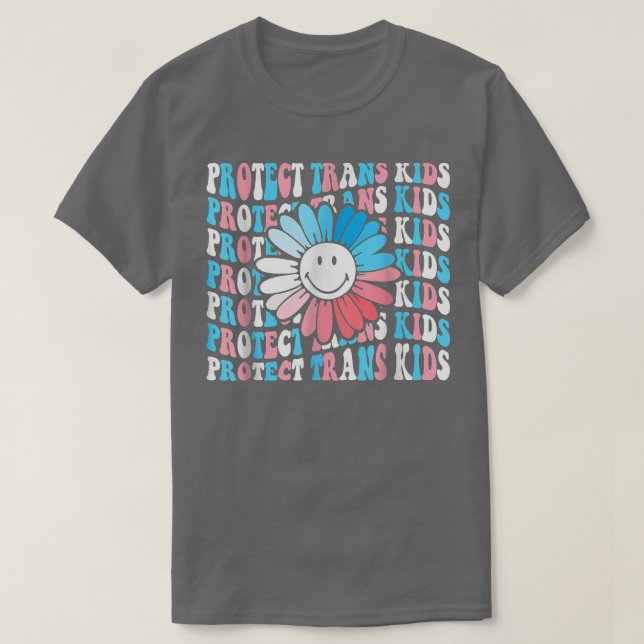 Skydda Trans Kids HBT-stöd, Transgender HBT-stöd  T Shirt (Design framsida)