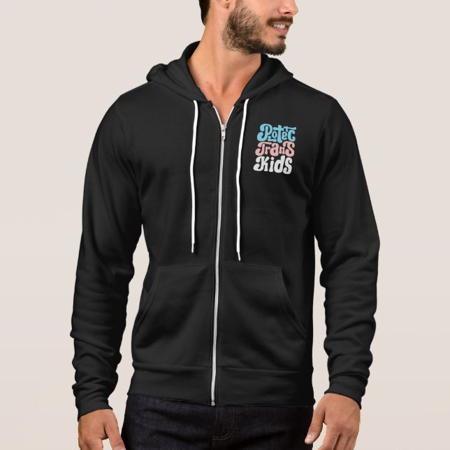 Skydda Trans Kids Hoodie T Shirt (Framsida)