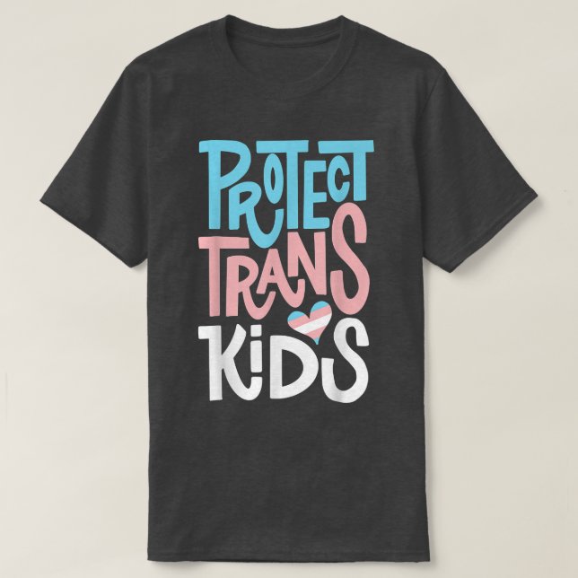 Skydda Trans Kids LGBT-Pridet T Shirt (Design framsida)