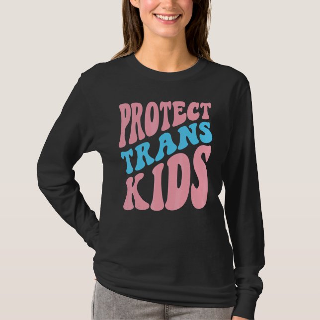 Skydda Trans Kids LGBT Trans Transgender 2 (Transg T Shirt (Framsida)
