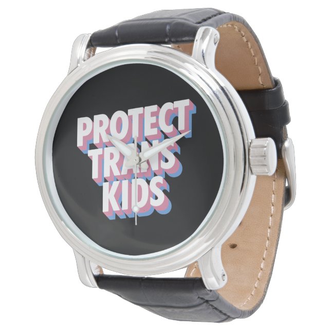 Skydda Trans Kids LGBTI+-Höger Pride månadsresulta Armbandsur (Vinklad)