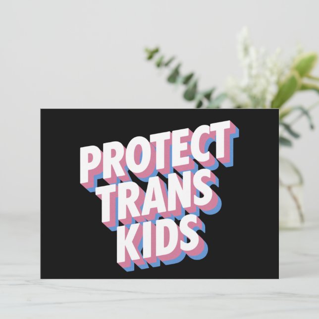 Skydda Trans Kids LGBTI+-Höger Pride månadsresulta Inbjudningar (Stående Fram)