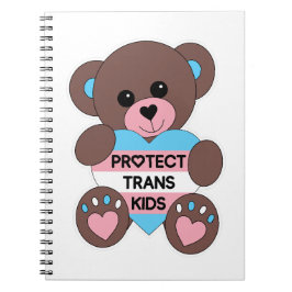Skydda Trans Kids Pride Flagga Nalle Anteckningsbok