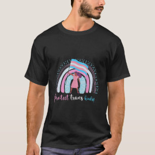 Skydda Trans Kids Rainbow Transgender Flagga Lgbt  T Shirt