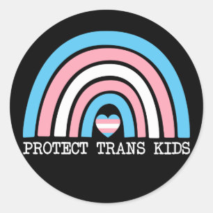 Skydda Trans Kids Runt Klistermärke