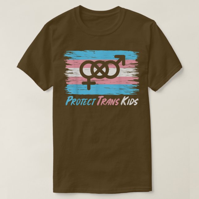 Skydda Trans Kids Support för jämställdhet mellan  T Shirt (Design framsida)