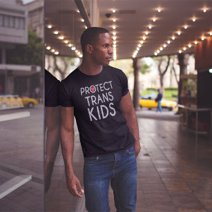 Skydda Trans Kids Transgender HBT TQ-stöd T Shirt