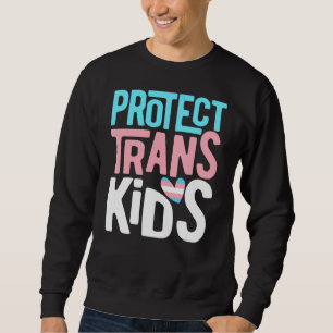 Skydda Trans Kids Transgender LGbt Pride Manar Wom Lång Ärmad Tröja
