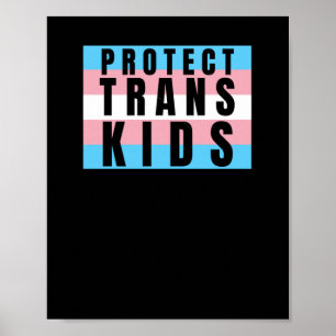 Skydda Trans Kids Transgender Pride-etikett Poster