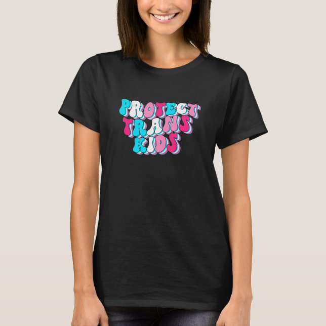 Skydda Trans Kids Transgenus LGbt-Pridet LGBTQ Pr T Shirt (Framsida)