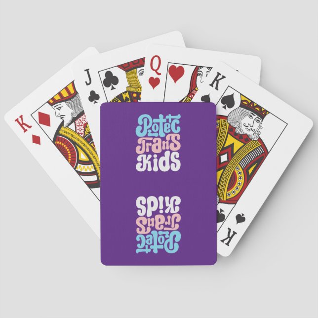 Skydda Trans Kids-uppspelningskort Casinokort (Baksidan)