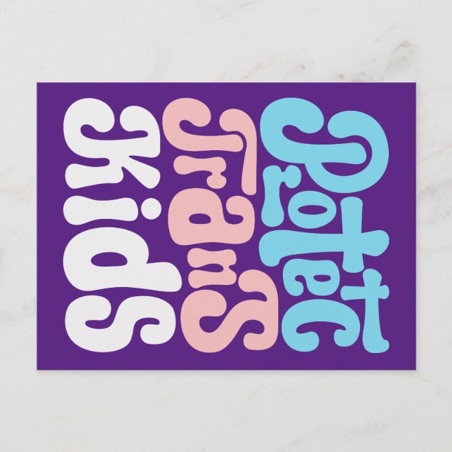 Skydda Trans Kids-vykort Vykort (Framsida)