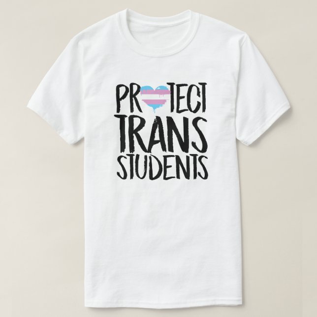 Skydda Trans Studenter T Shirt (Design framsida)