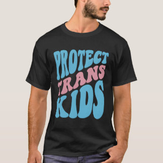 Skydda Trans Transgender LGBtq-Pridets Flagga bakå T Shirt