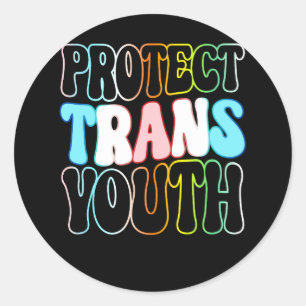Skydda Trans Youth Kids Transgender LGBT HGBTQ Pr Runt Klistermärke