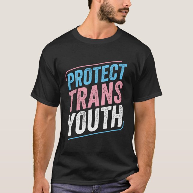 Skydda Trans Youth Trans Pride Transgender Lgbt T Shirt (Framsida)