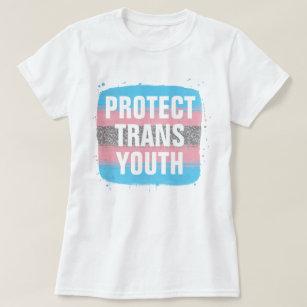 Skydda Trans Youth Transgender Flagga T Shirt
