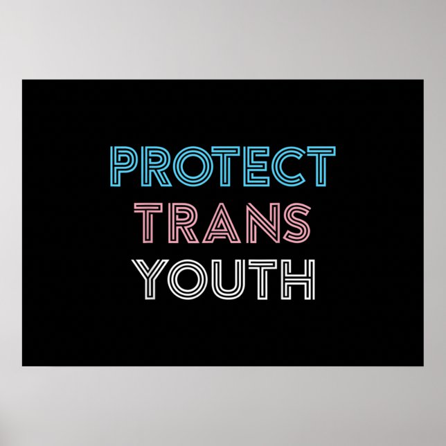 Skydda Trans Youth Transgender HBT-Pridet Poster (Framsidan)