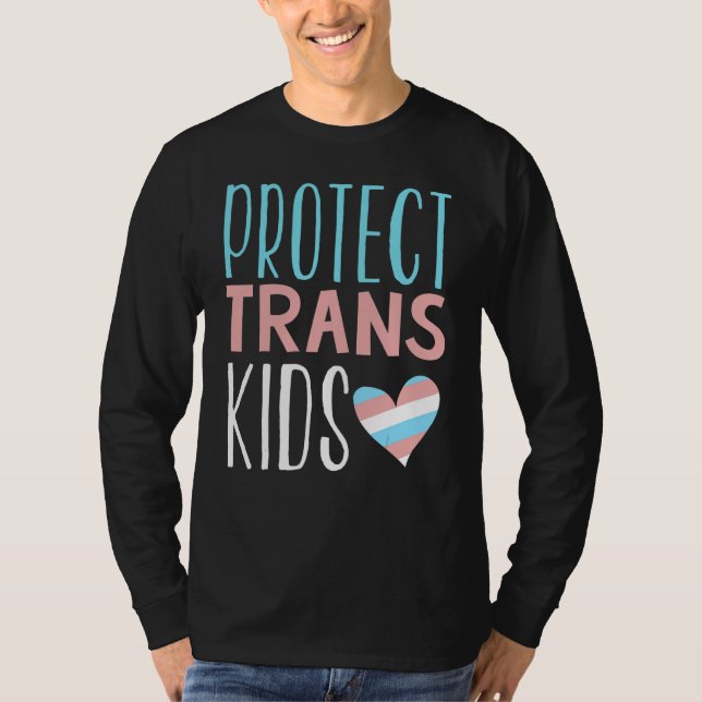 Skydda transbarn  Hbtq-stolthet T Shirt (Framsida)