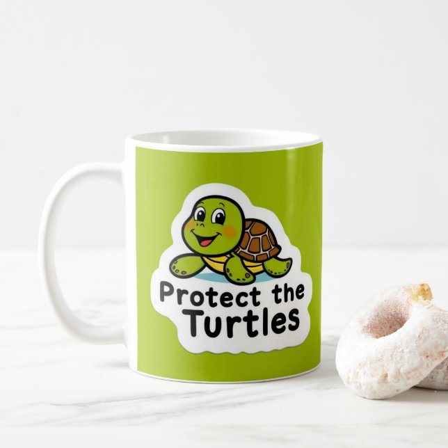 Skydda Turtles Mugg (Med munk)