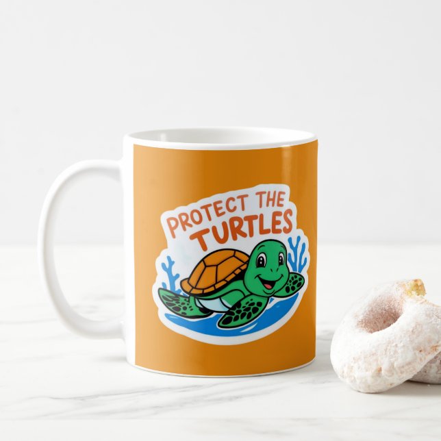 Skydda Turtles Mugg (Med munk)