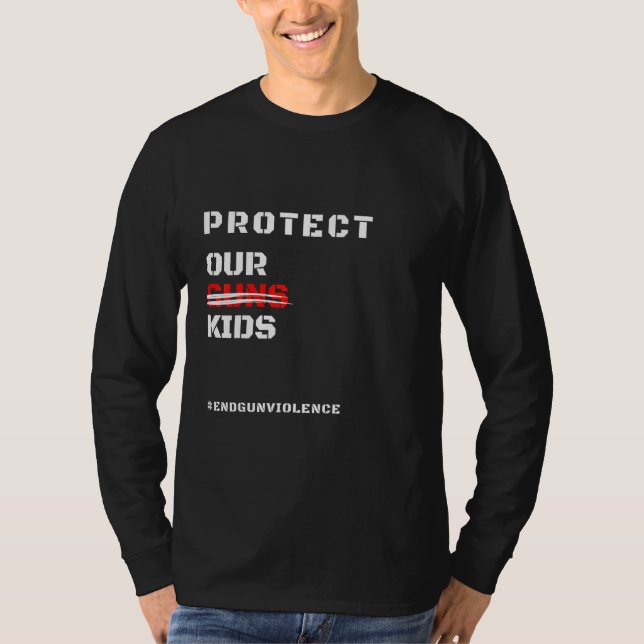 Skydda vår Gun Kid inte Gun 2 T Shirt (Framsida)