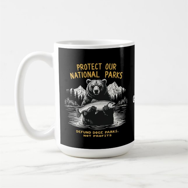 Skydda vår nationella Parker-försvarare Doge Parke Kaffemugg (Vänster)
