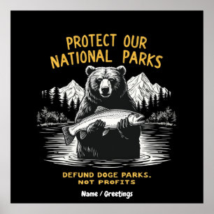 Skydda vår nationella Parker-försvarare Doge Parke Poster