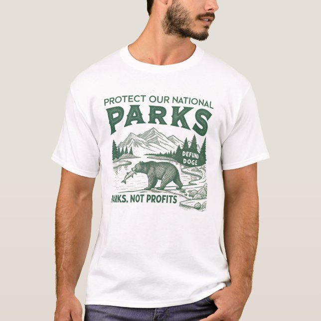 Skydda vår nationella Parker-försvarare Doge Parke T Shirt (Framsida)