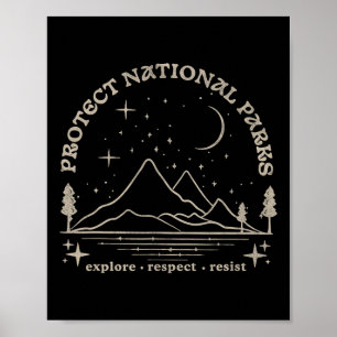 Skydda vår nationella Parker-grafikantitru Poster