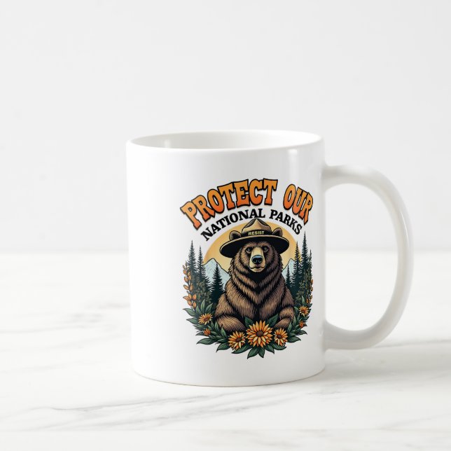 Skydda vår nationella Parker, låt oss hålla oss bo Kaffemugg (Höger)