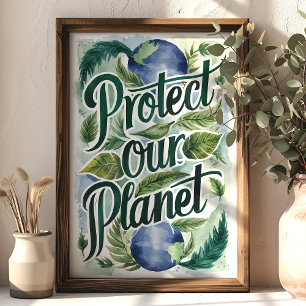 Skydda Vår Planet Miljö Väggkonst