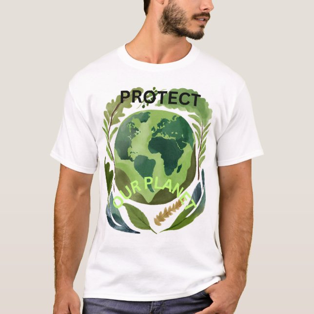 Skydda vår planet t shirt (Framsida)