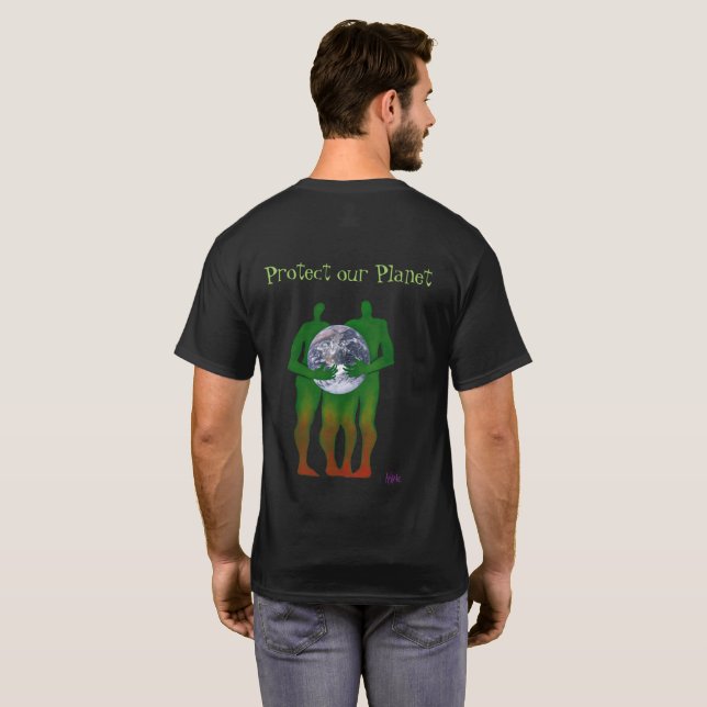 Skydda vår planetT-tröja T-shirt (Hel baksida)