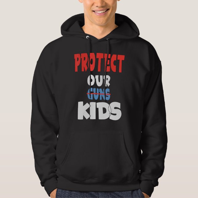 Skydda våra barn, inte vapen hoodie (Framsida)