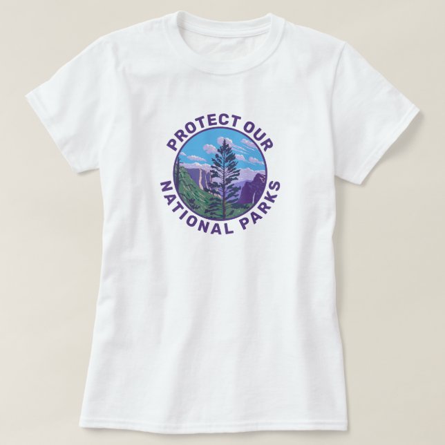 Skydda Våra Nationalparker Stöd T Shirt (Design framsida)