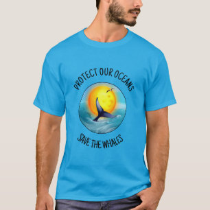 Skydda våra oceaners Spara Manarna valar T Shirt