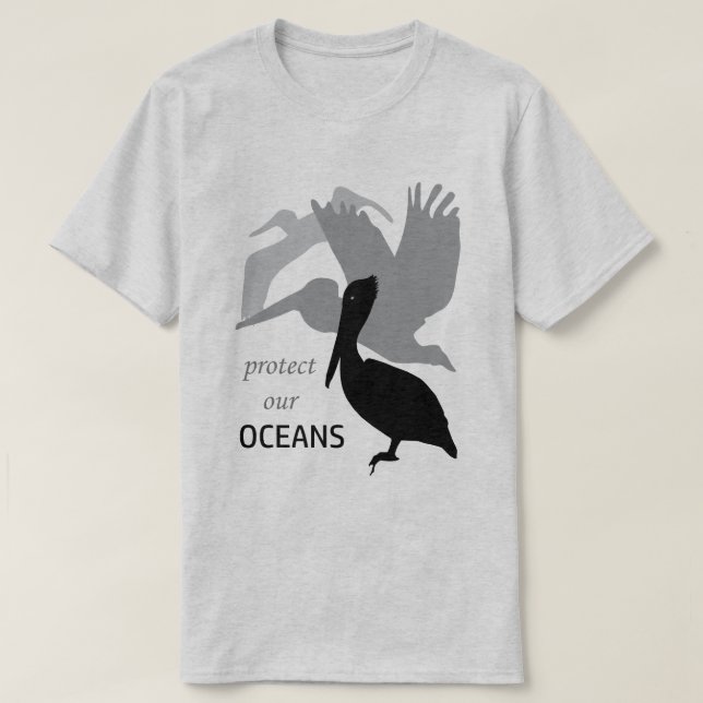 Skydda våra Oceans Pelican Manar T-shirt (Design framsida)