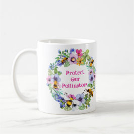 Skydda våra pollinerare Bes Flowers Kaffemugg