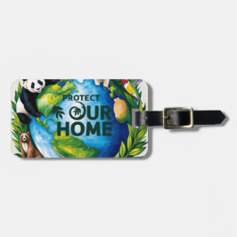 Skydda vårt hemmabiovänliga, miljövänliga, globeko bagagebricka