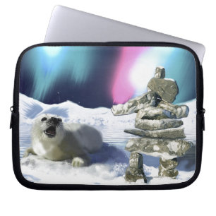 Skydda vårt Sälar mot jakt - Wildlife Art Laptop Sleeve