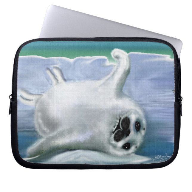 Skydda vårt Sälar mot jakt - Wildlife Art Laptop Sleeve (Framsidan)