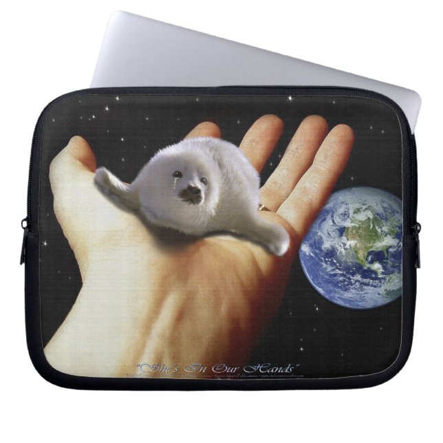 Skydda vårt Sälar mot jakt - Wildlife Art Laptop Sleeve (Framsidan)